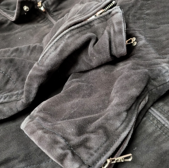 Vintage Parasuco Biker Jacket 100% Cotton Black - Picture 3 of 8